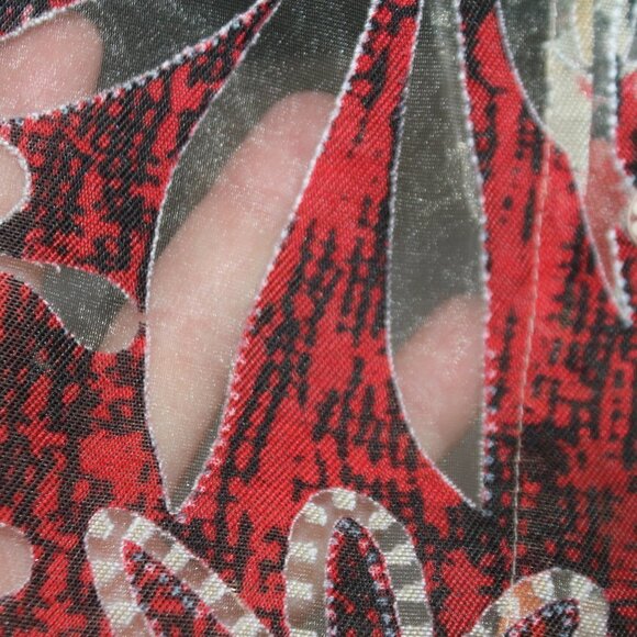 TanJay Shear Multicolor 3/4 Sleeve Button Down Top - Picture 5 of 11